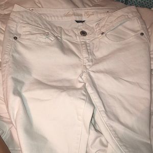 white AE jeans